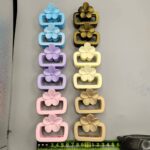 Floral Square Prong-Set Series Flower Square Hair Claw Clip