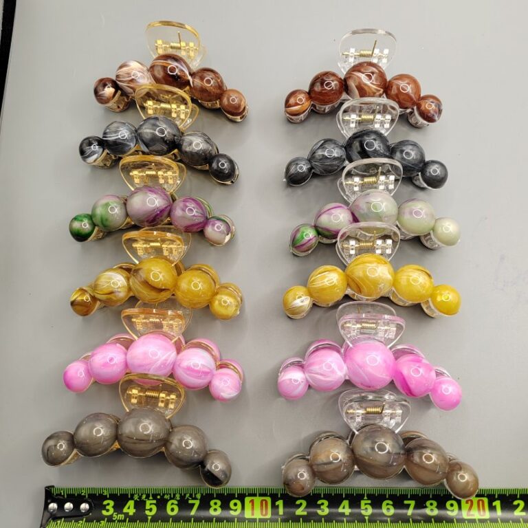 Beaded Interlocking Claw Clip Beaded Cross Hair Claw Clip
