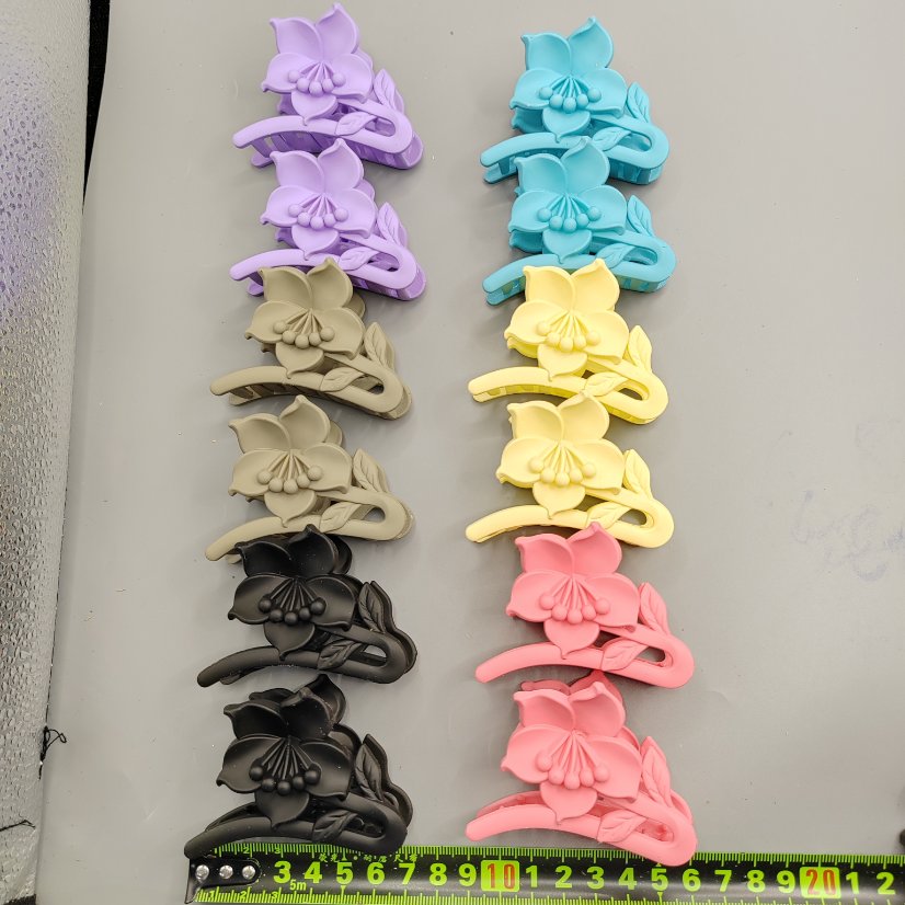 Claw clip Rubber 6-Color Single Flower