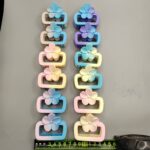 Floral Square Prong-Set Series Flower Square Hair Claw Clip