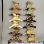 Gold-rimmed rubber-finish claw clip Gold-Edged Rubber Six Colors