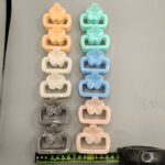 Floral Square Prong-Set Series Flower Square Hair Claw Clip