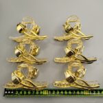 Gold Crisscross Tulip Claw Clip Gold Cross Tulip Hair Claw Clip